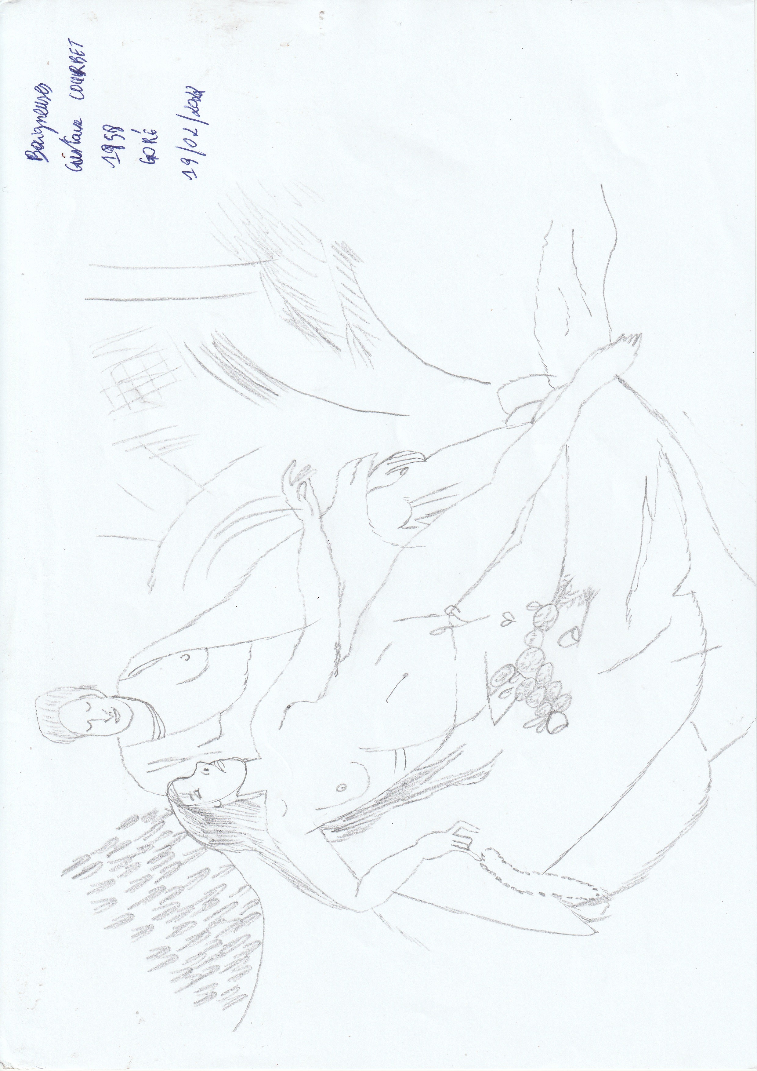 Les Baigneuses, dessin de Goli Gore Gbaka